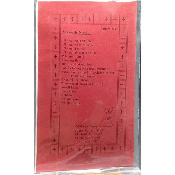 Vintage Stuff-N-Stitches "Noel Noel" Craft Pattern - Picture 2 of 2